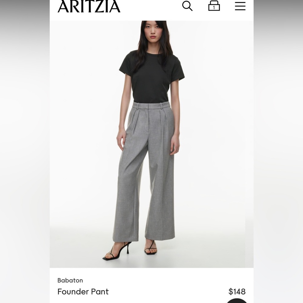 Babaton Founder Pant, like new dark grey size 2